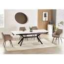 Стол обеденный SIGNAL IMPERIA белый/черный 180-240/90